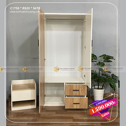 Tủ nhựa đài loan 2 cánh