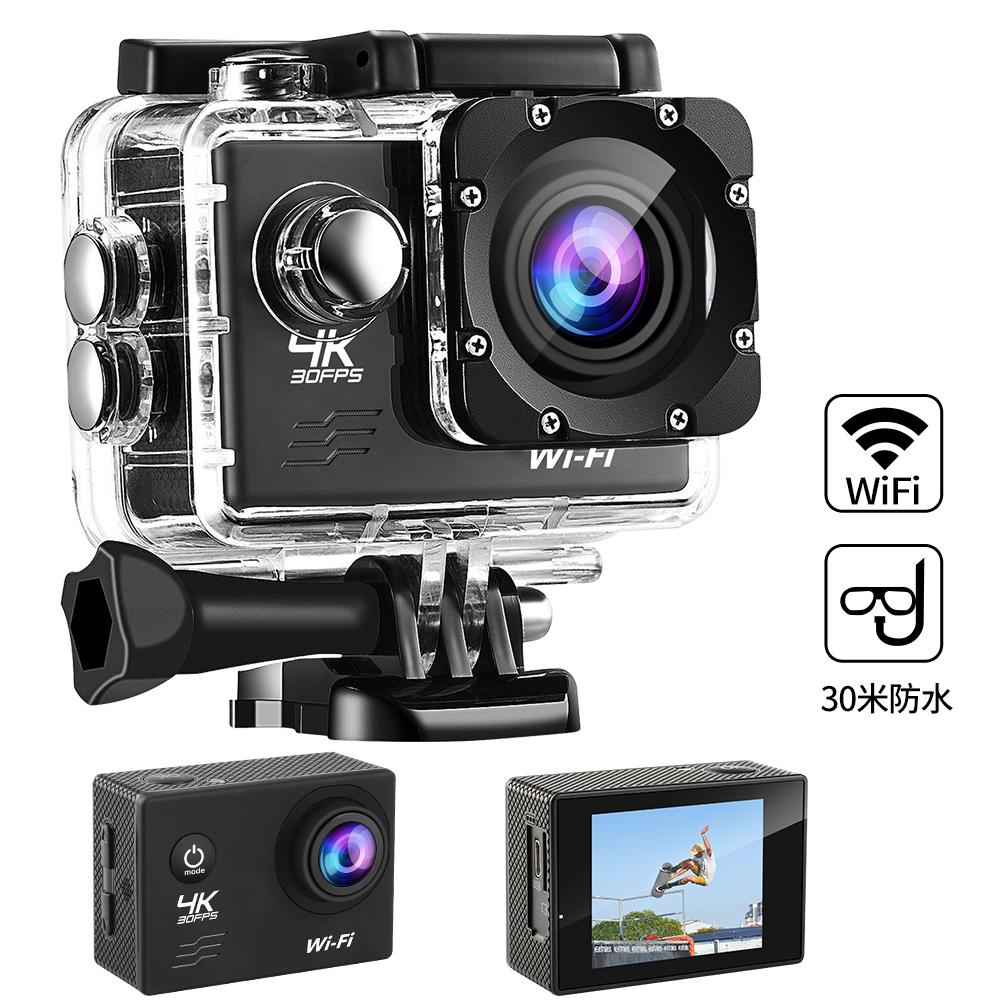 Ourlife Camera Hành Động 4K 30FPS Màn Hình LCD 2.0 Inch Wifi Chống Nước 30M Có Vỏ Xe Đạp Xe Máy Xe Đạp Xe Đạp Máy Quay Video Thể Thao