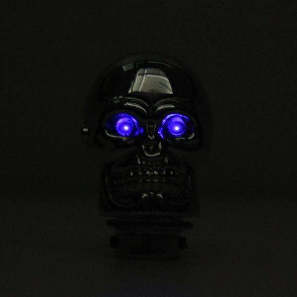 1x Blue LED Skull Universal Car Truck Manual Gear Stick Shift Shifter Lever Knob