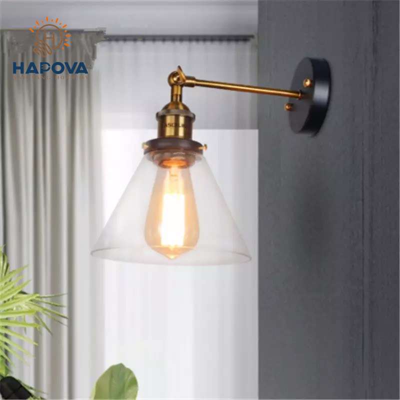 Đèn trang trí phòng ngủ, đèn ốp trần Hapova LOGIT 0405 Kèm bóng Edison