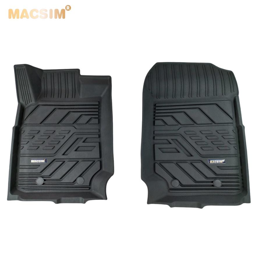 Thảm lót sàn xe ô tô Ford Ranger 2019- 2021 nhãn hiệu Macsim - chất liệu nhựa TPE đúc khuôn cao cấp - màu đen