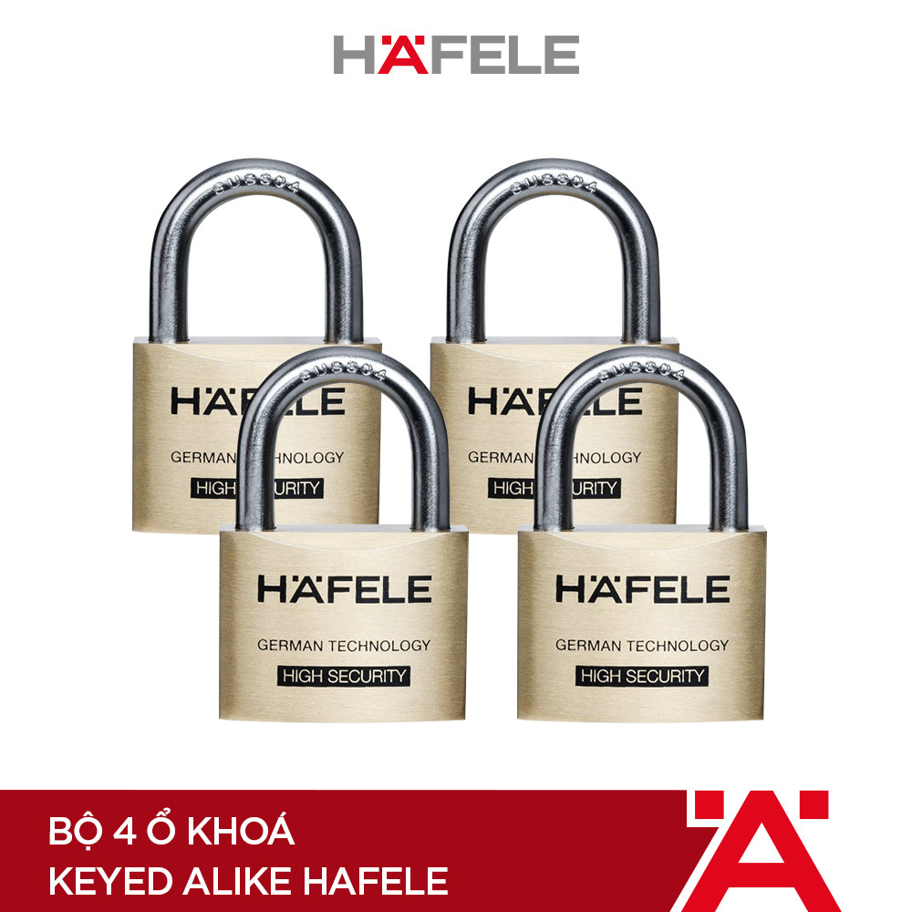 Bộ 4 ổ khoá Keyed Alike Hafele - 482.01.976 (Hàng chính hãng)