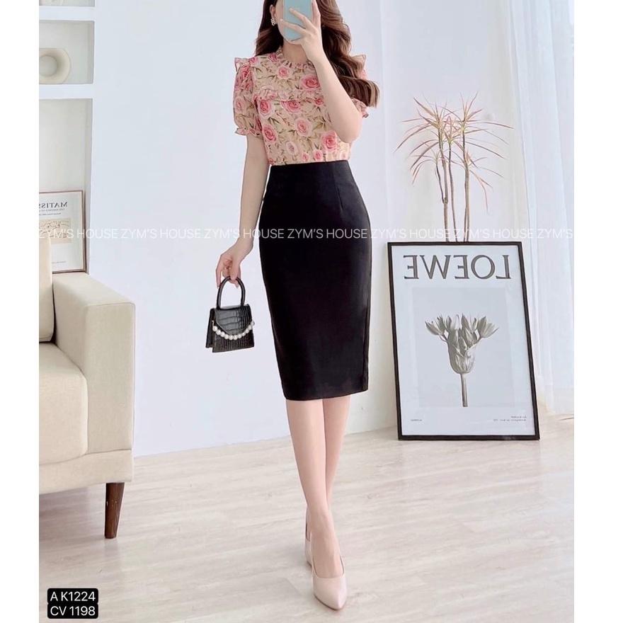 Chân Váy Bút Chì Xẻ Sau 65cm Chân Váy Công Sở Dài Thời trang nữ phong cách Hàn Quốc