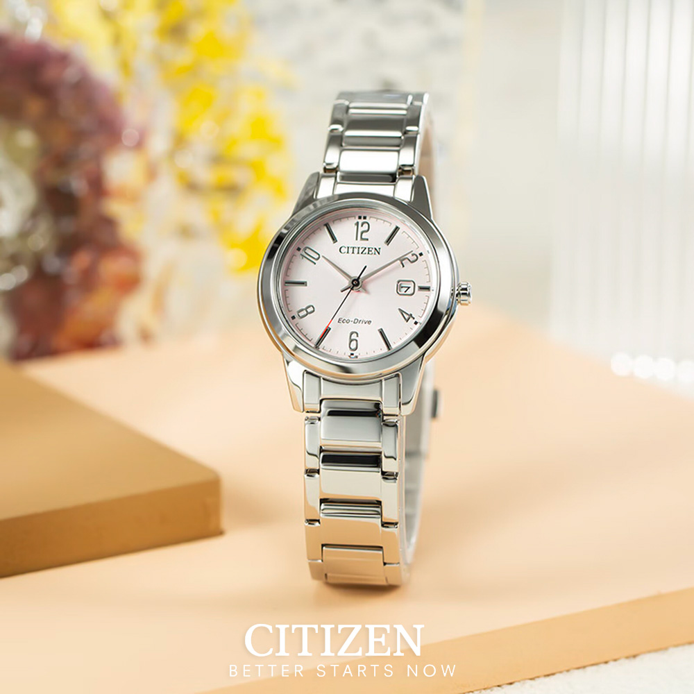 Đồng Hồ Nữ Citizen Eco-Drive Dây Thép Không Gỉ FE1241-71Z - Mặt Hồng (29.4mm)
