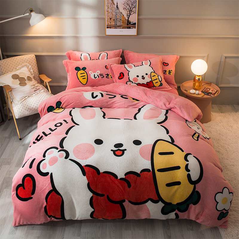 Bộ Chăn Ga Gối Nỉ Nhung Cao Cấp Mẫu N2N1