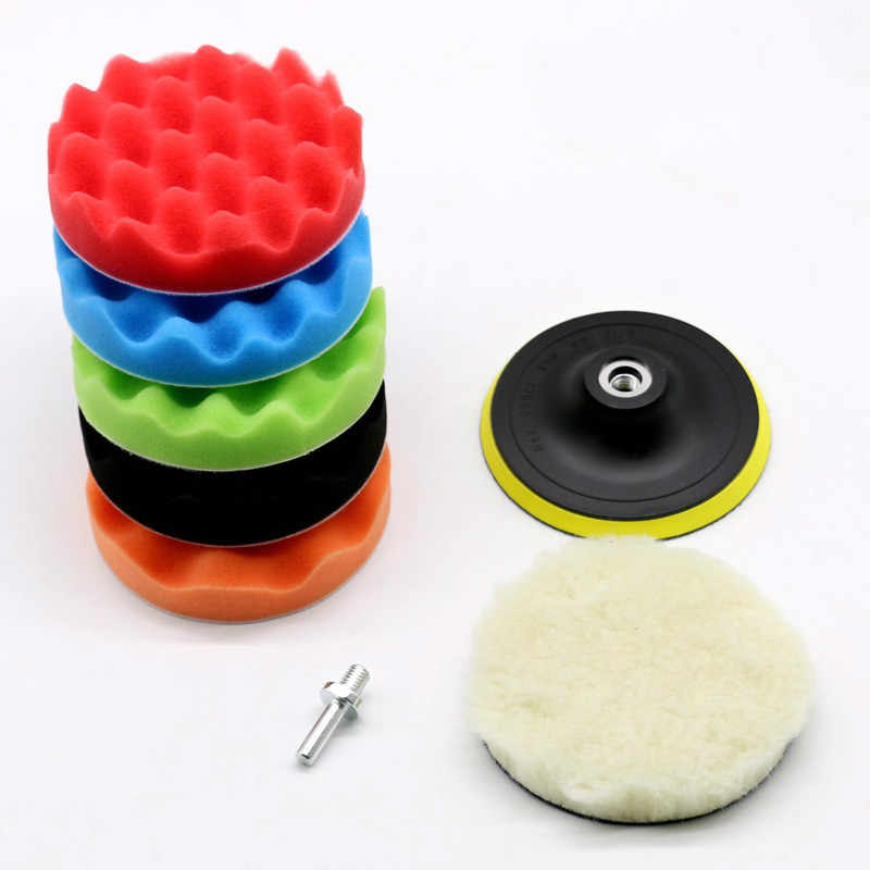 Bộ dụng cụ mút xốp đánh bóng xe hơi ô tô 12 chi tiết 5 inch