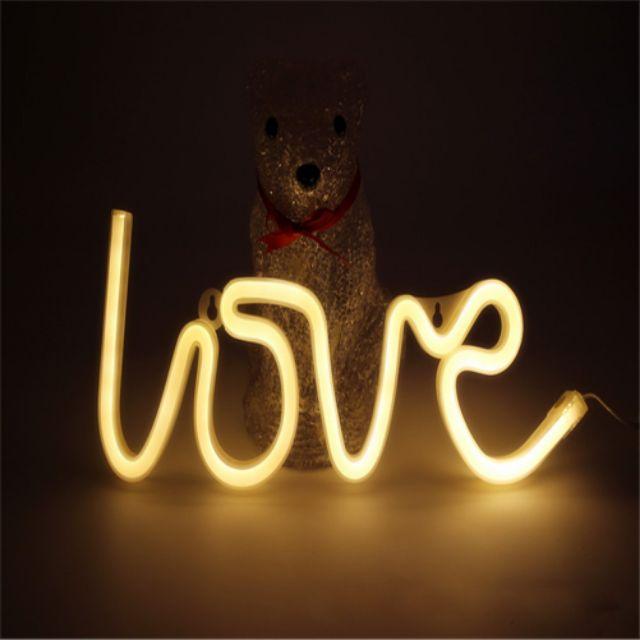 Đèn Led Neon LoVe Lãng Mạn Trang Trí Phòng