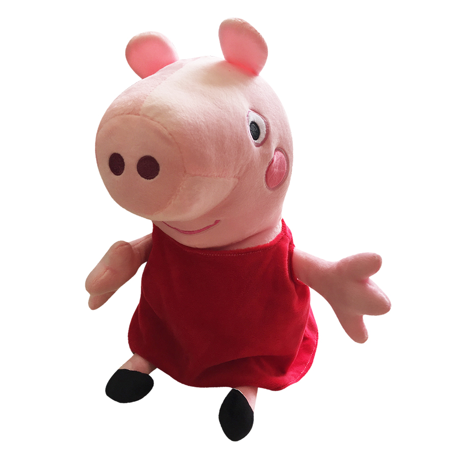 Gấu Bông Heo Peppa Pig - Hàng Việt Nam (Áo Màu Đỏ) (45 x 33 x 22 cm)