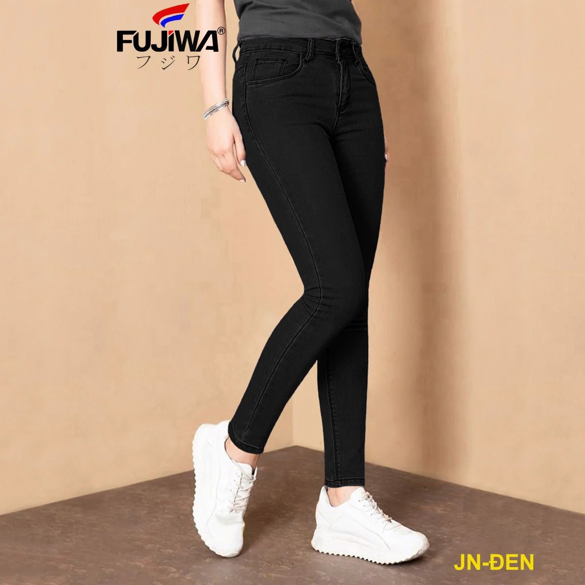 Quần Jean Nữ Cao Cấp Fujiwa - JN. Quần Lưng Cao Ống Đứng, chất jean co giãn tốt. Có Size 26, 27, 28, 29, 30, 31, 32 (42kg - 70kg)