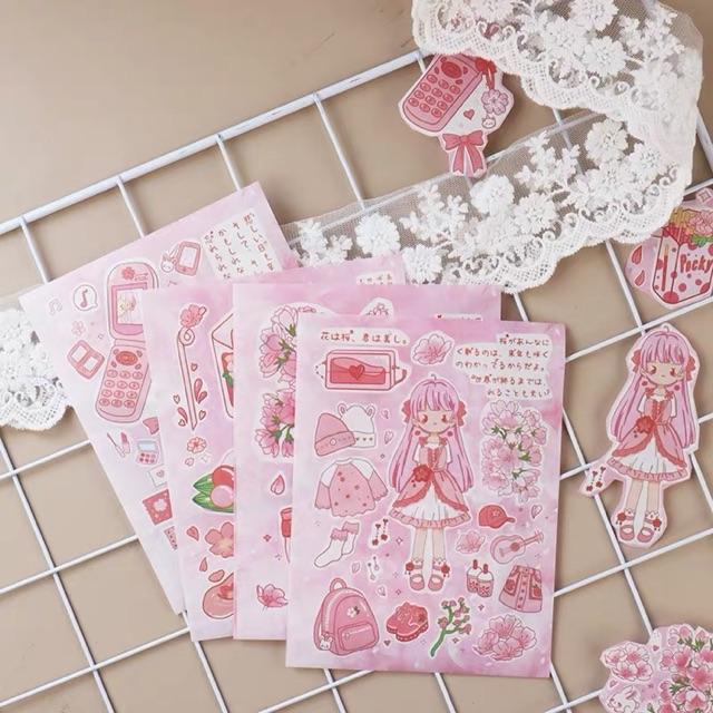 Set 4 tờ washi stickers dễ thương P.4