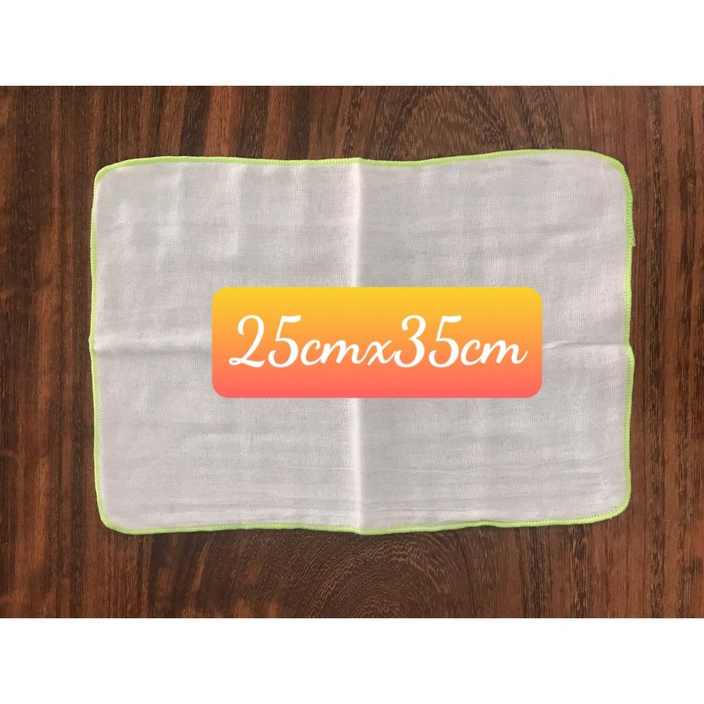 Combo 10 khăn gạc (sữa,mùng) khổ 25x35 ,4 lớp và 5 lớp ,100% cotton ,thương hiệu THIÊN THANH , ảnh thật , bảo đảm giao đ