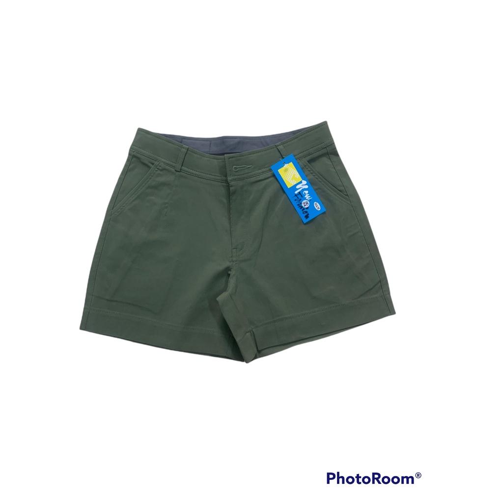 Quần đùi ngố kaki nữ trơn phong cách Hàn Quốc đơn giãn dễ phối đồ