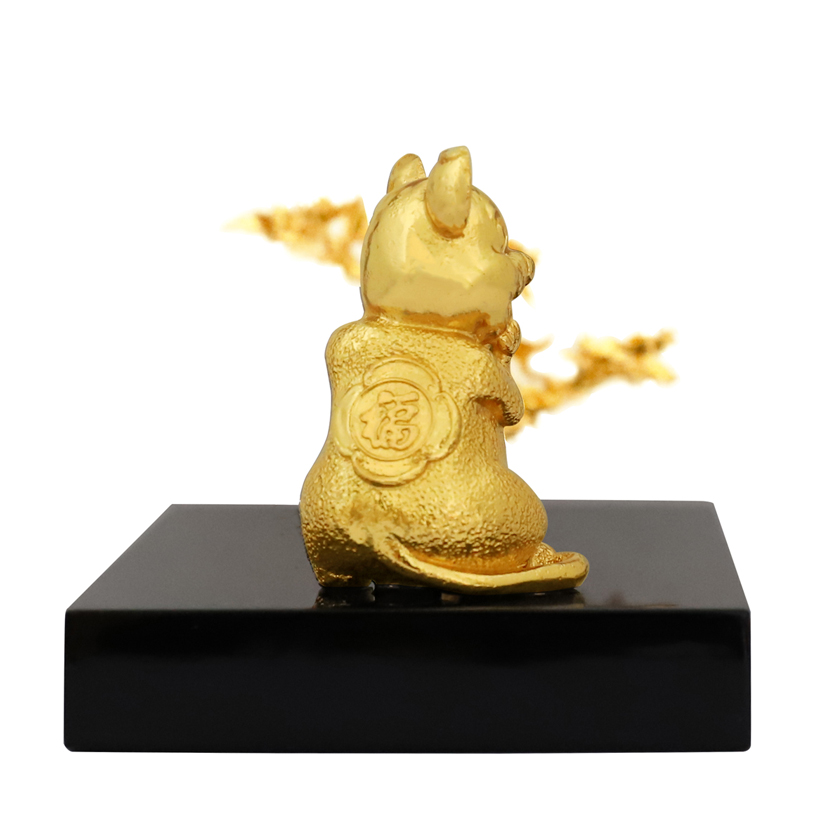 Giá đỡ danh thiếp hình Chuột mạ vàng - Quà tặng cao cấp Tết 2020