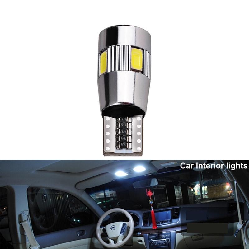 Bộ 2 Đèn Led 5w5 Led T10 W5W 12v 6000k Cho Xe Hơi