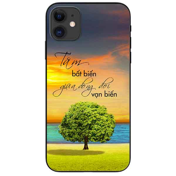 Ốp lưng in cho Iphone 11 Mẫu Tâm Bất Biến