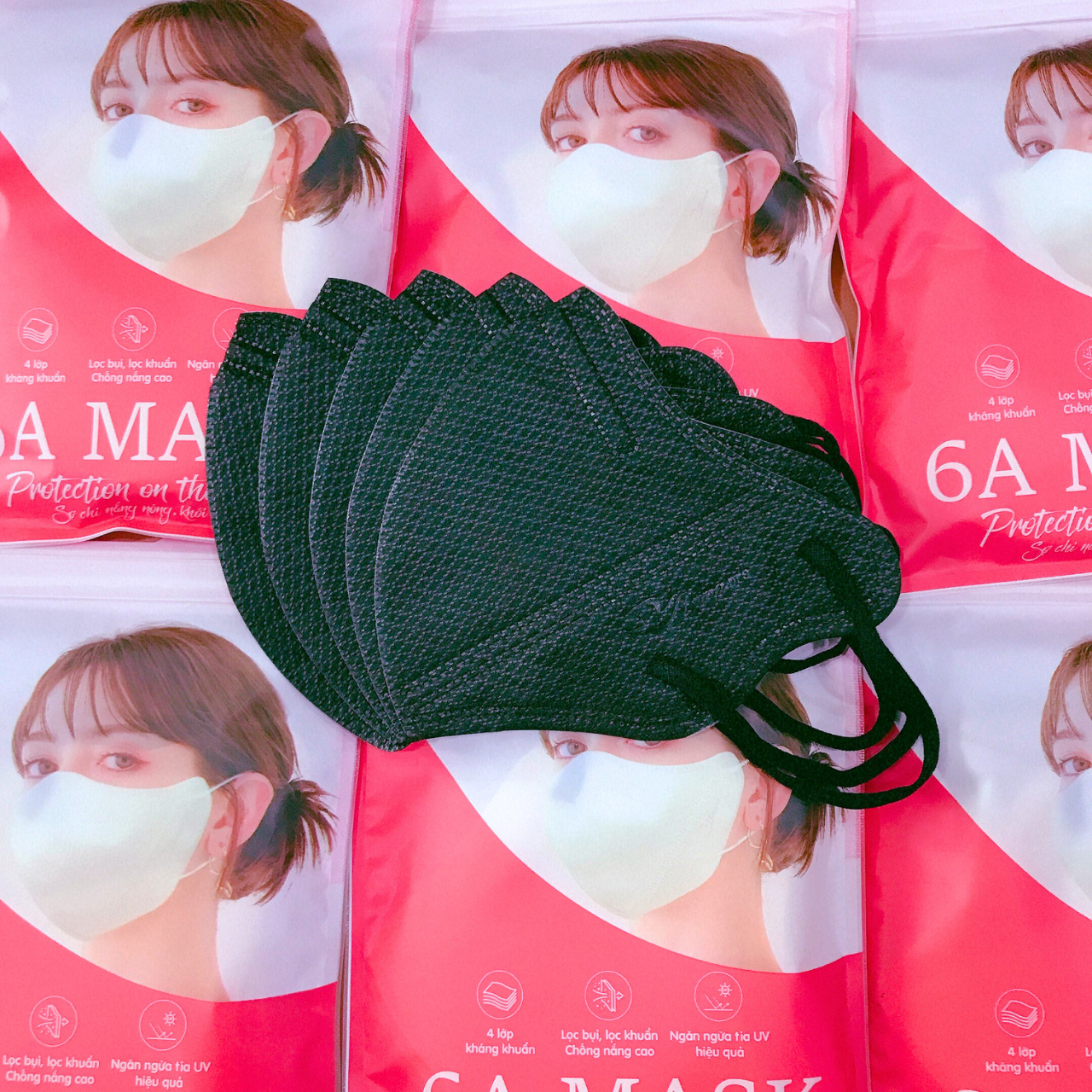 Khẩu trang 4 lớp cao cấp Famapro 6A Mask chống nắng tối ưu, nhẹ nhàng hương Bưởi bịch 10 cái