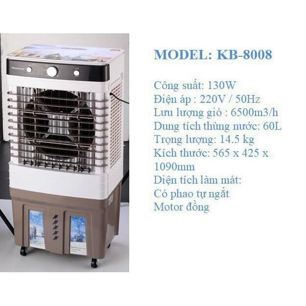 Quạt Điều Hòa Không Khí KB-6008 50L- KB-8008 60L - THẾN HỆ MỚI NHẤT 2021 - Bảo Hành 12 Tháng