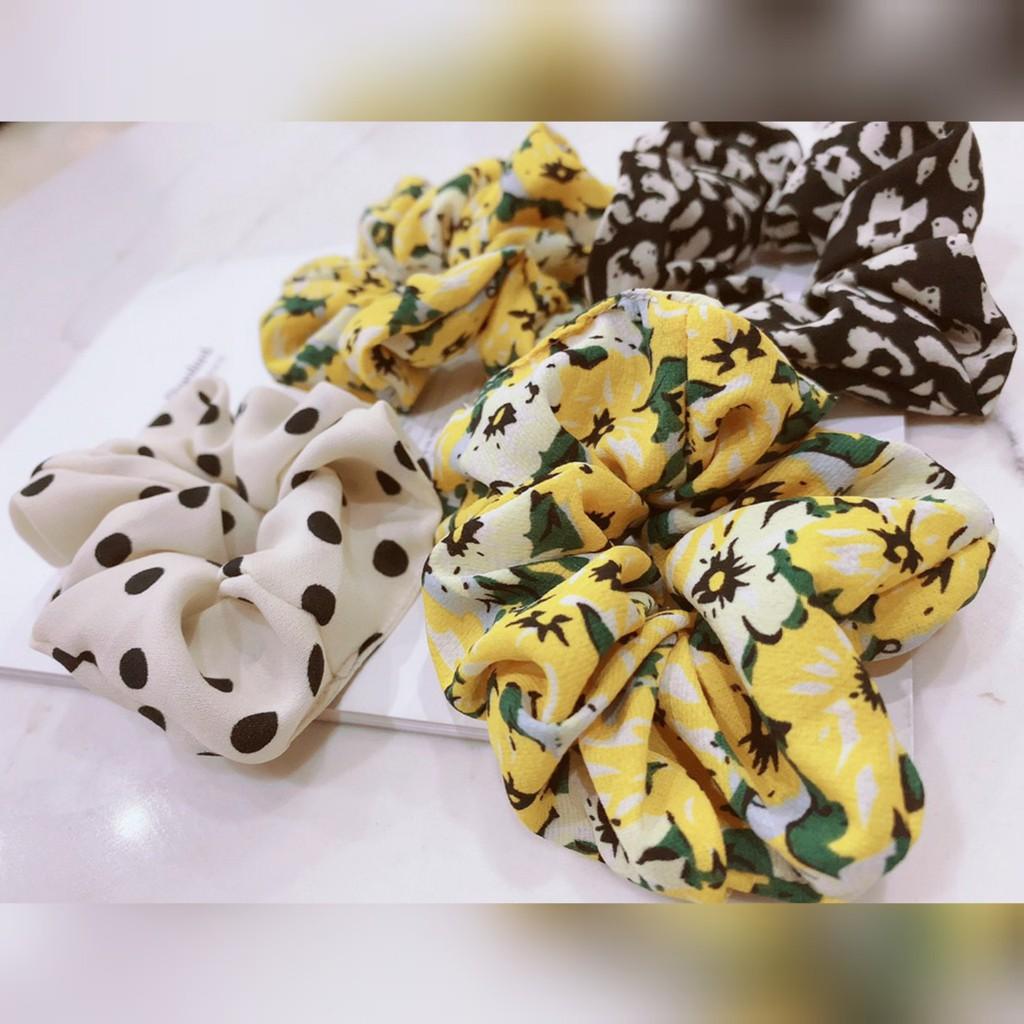 Dây Buộc Tóc Dễ Thương Nhiều Kiểu Họa Tiết Phong Cách Hàn Quốc Cho Nữ