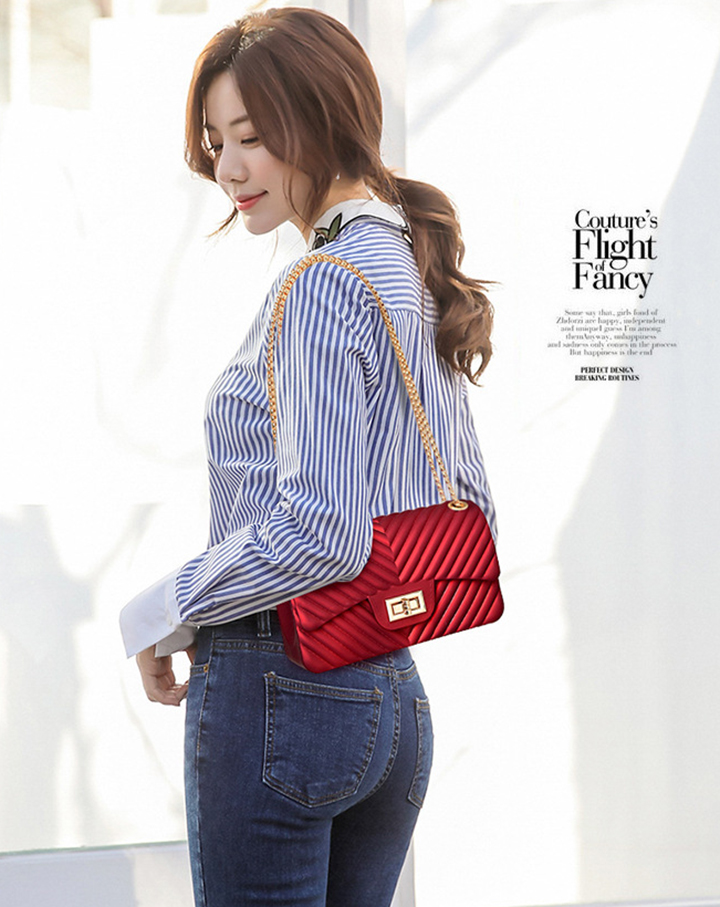 Túi xách nữ silicon lụa phong cách Hàn Quốc