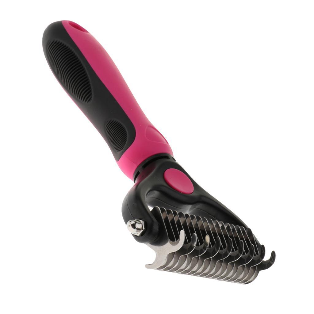 Plastic Hair Detangling Comb Remove Grooming Rake Brush for Pet Dog Cat
