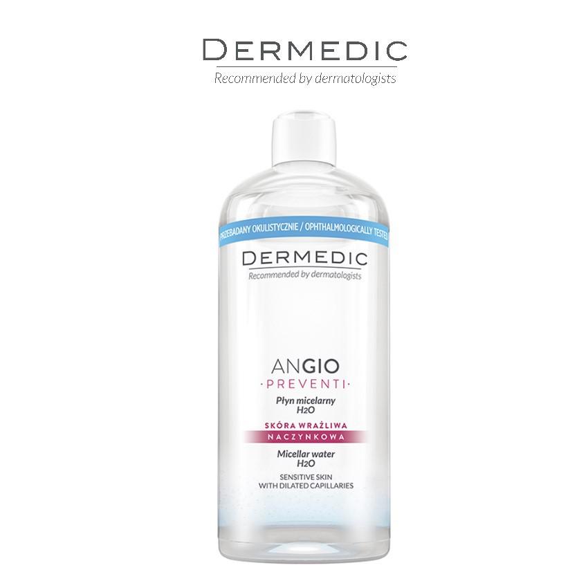 Nước rửa mặt, tẩy trang dành cho da giãn mao mạch Dermedic ANGIO PREVENTI micellar water H2O 500ml