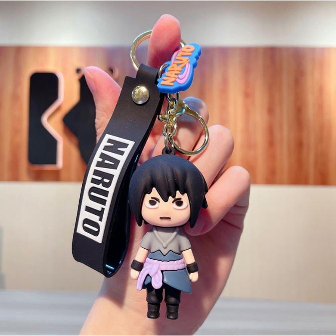 Móc khóa Naruto Sasuke Itachi Jiraiya Kakashi Gaara PVC loại tốt