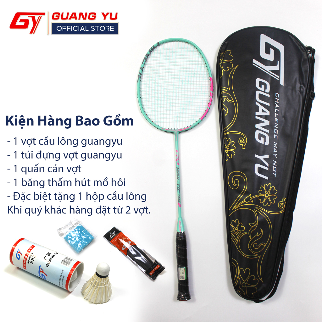 Vợt Cầu Lông Chính Hãng GUANGYU 4U Công Nghệ KINETIC 995 Full Carbon Siêu Nhẹ 84G, Công Thủ Toàn Diện Lưới Căng Sẵn 10KG - KN03