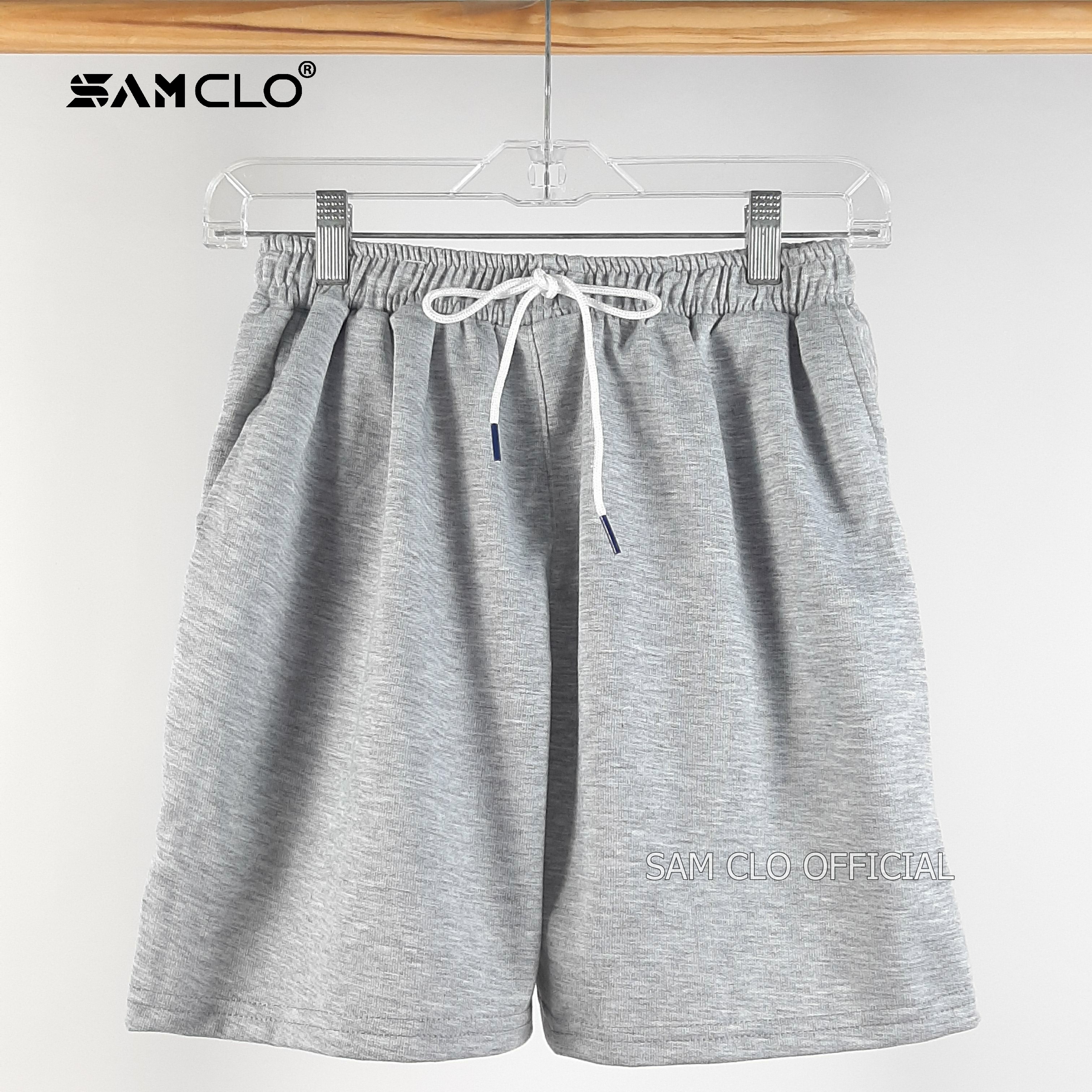Quần đùi nữ - quần short SAM CLO thun dáng rộng mùa hè, mặc ngủ, mặc ở nhà DA TRƠN