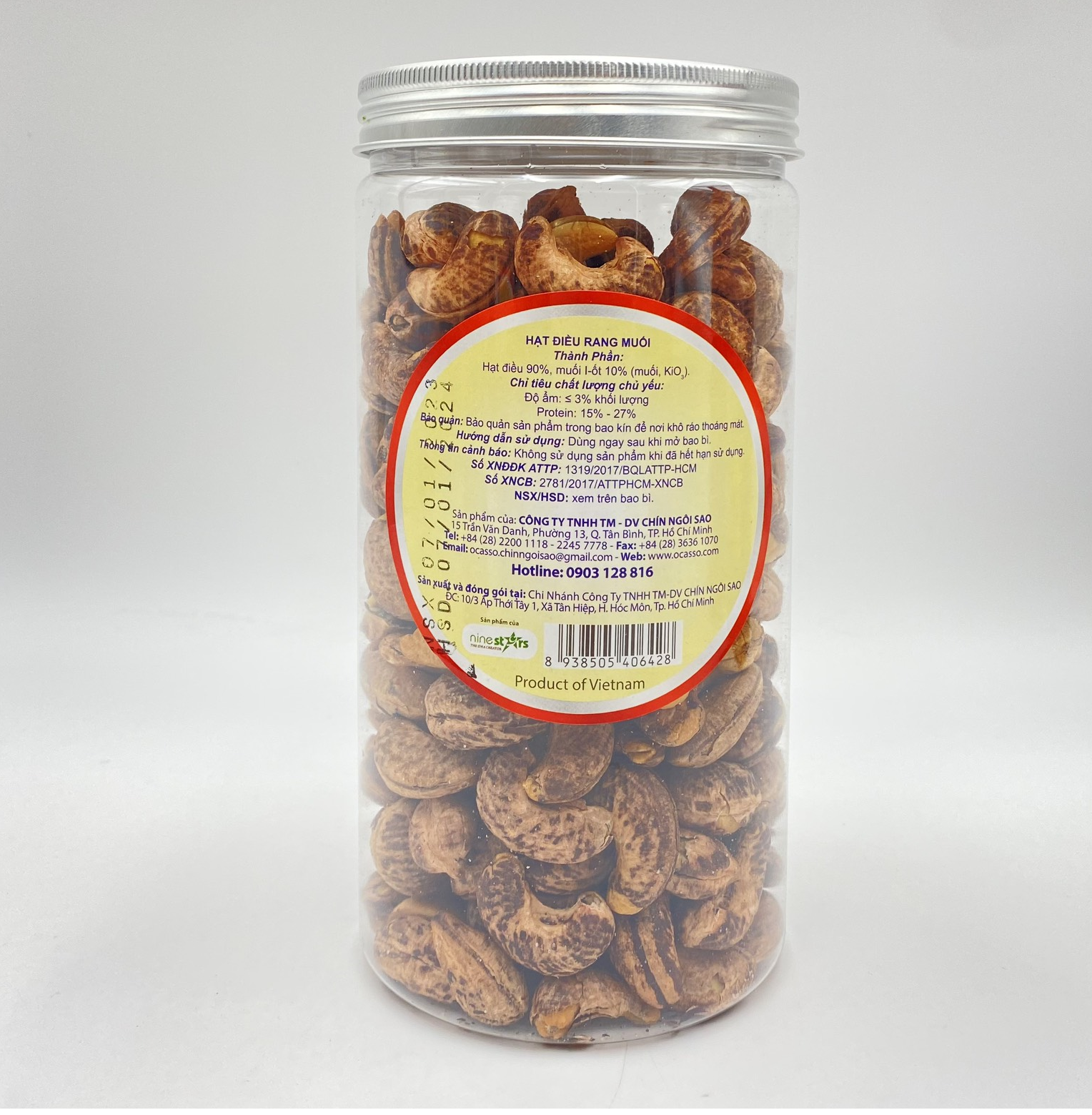 Hạnh nhân không vỏ rang muối_Ngon Chất lượng O'Casso Hộp 500g