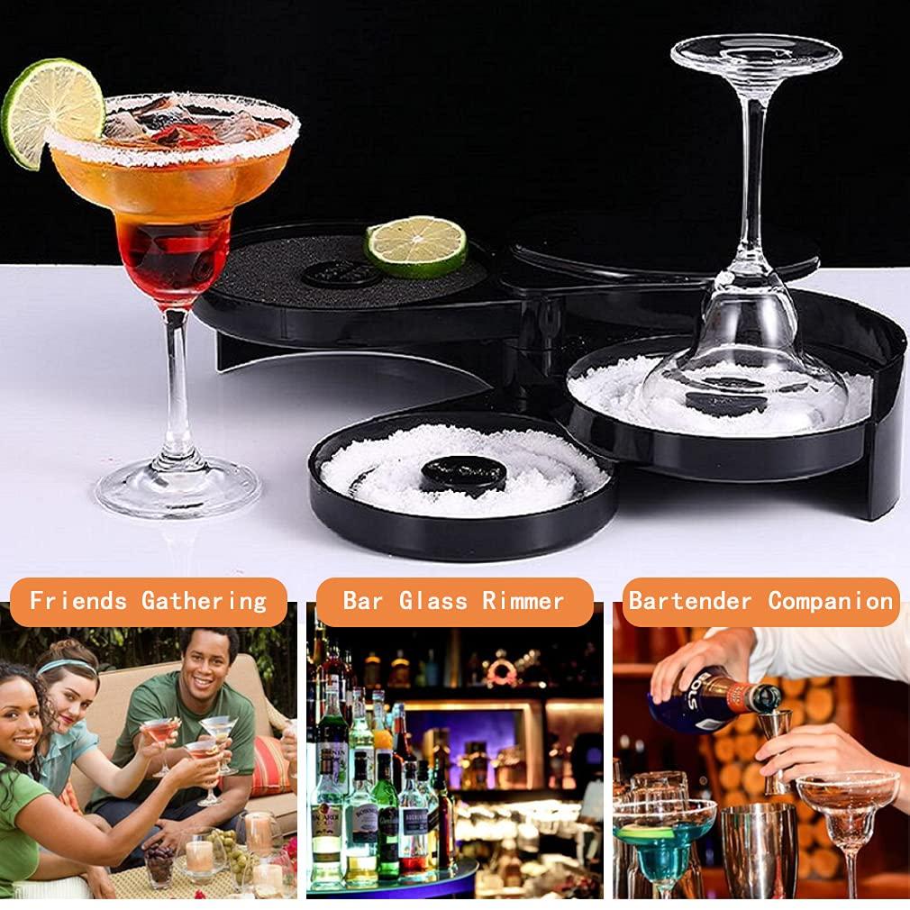 Biên giới thủy tinh 3 cấp, Riming Lime Salt Sugar cho Margarita và Cocktail, Công cụ pha chế