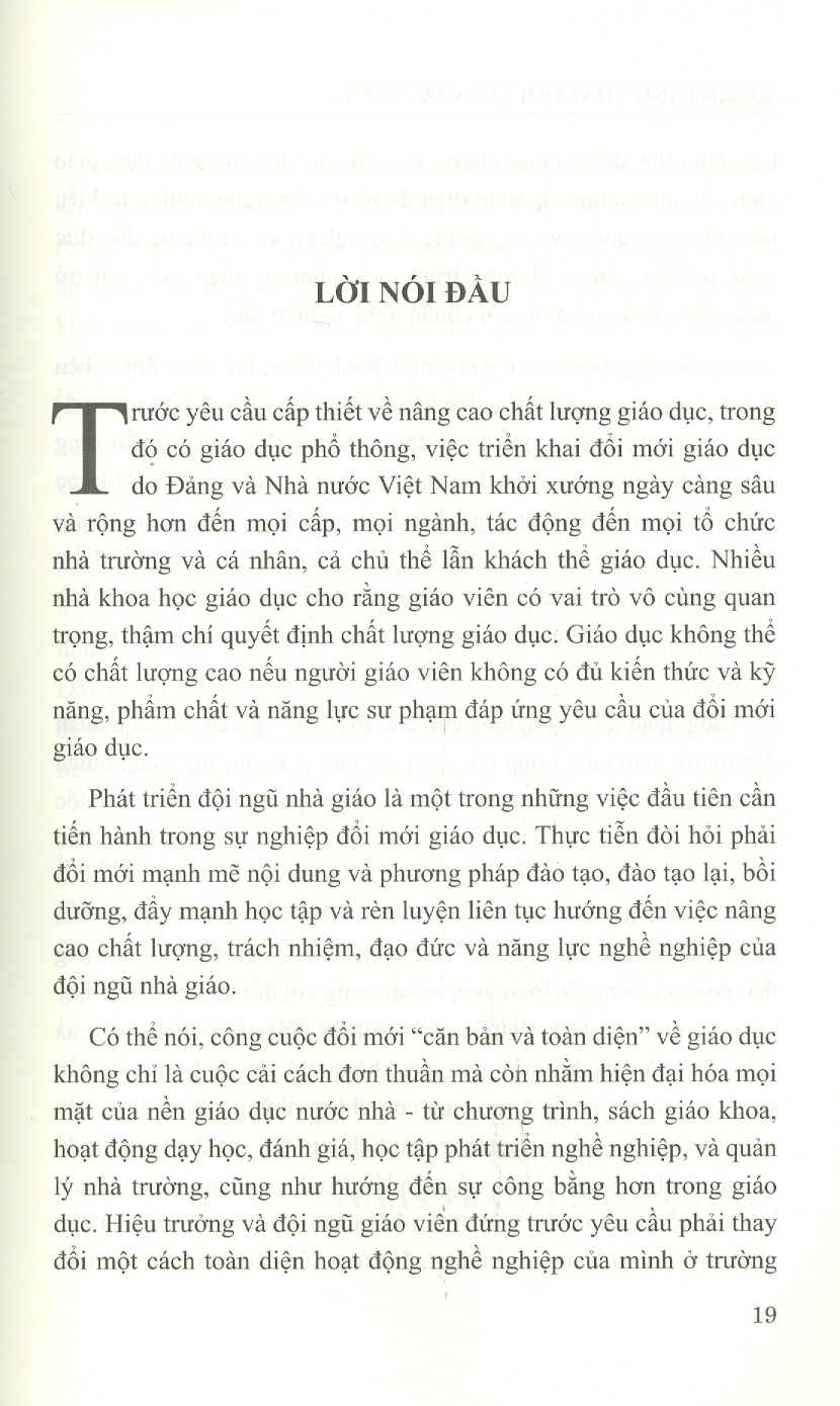 Sẵn Sàng Thay Đổi Của Giáo Viên - Bệ Đỡ Cho Thành Công Của Đổi Mới Giáo Dục (Sách chuyên khảo)