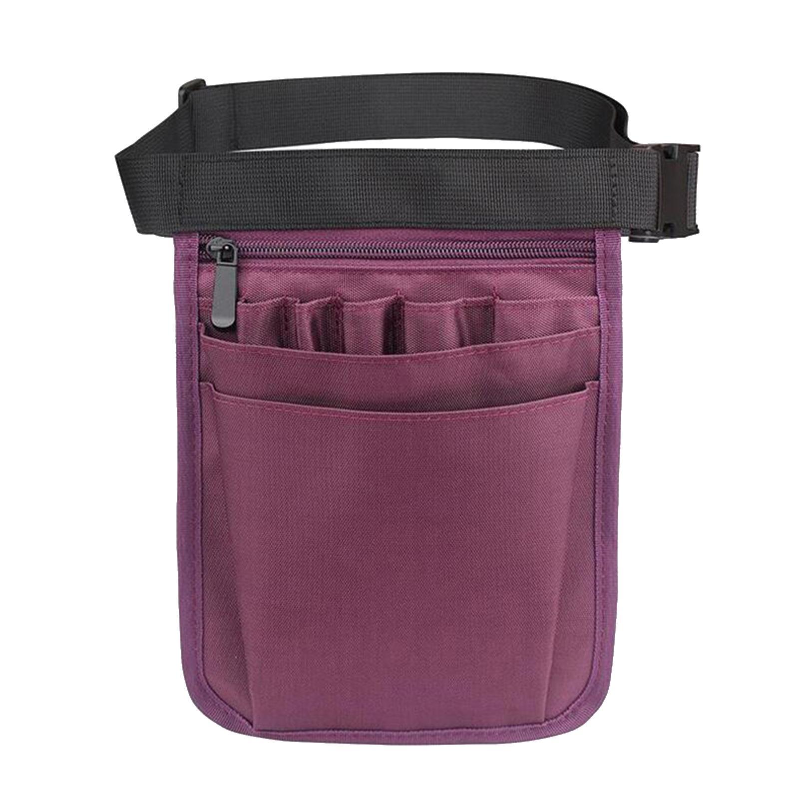 Nylon Nurse Organizer Belt Waist Bag Fanny Pack Case for Scissors Care Black