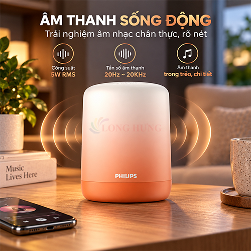 Loa Bluetooth Philips TAS1110OR/70 - Hàng chính hãng