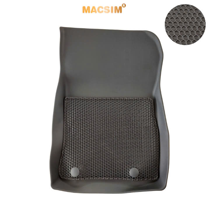 Thảm ô tô sd3 2 lớp dạng lưới lục giác Mazda 2 màu đen - bề mặt cao su siêu sạch - Macsim
