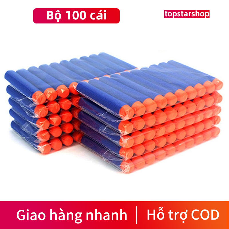 Vỉ 100 cái Que Xốp Đồ Chơi Cho Bé Dành Cho Đồ Chơi Nerf Đạn bọt Đạn bọt que xốp