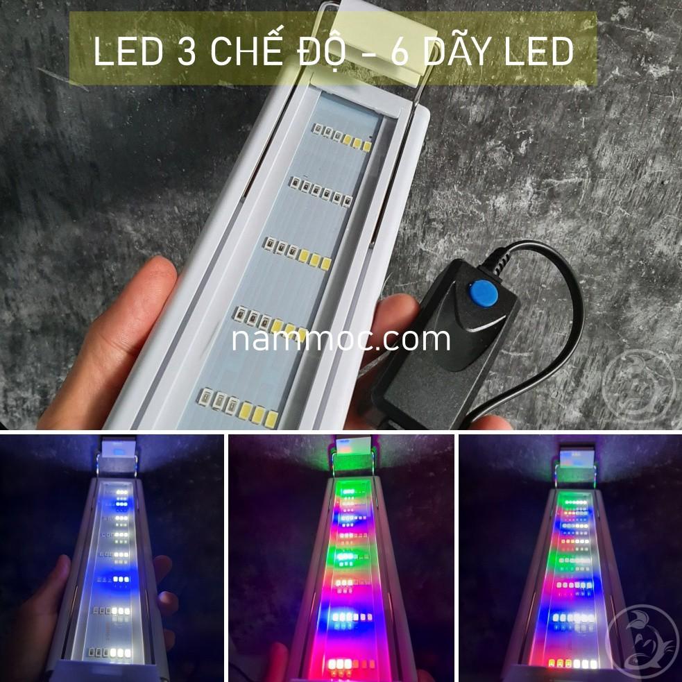 Đèn LED 4 DÃY - 3 CHẾ ĐỘ MÀU | Đèn Led Thuỷ Sinh Màu WRGB Siêu Sáng - Giá Rẻ