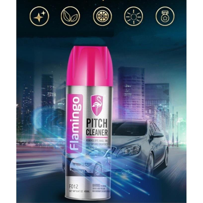 Combo 2 chai Chai tẩy nhựa đường cho ô tô Flamingo Pitch Cleaner chuyên dụng 450ml