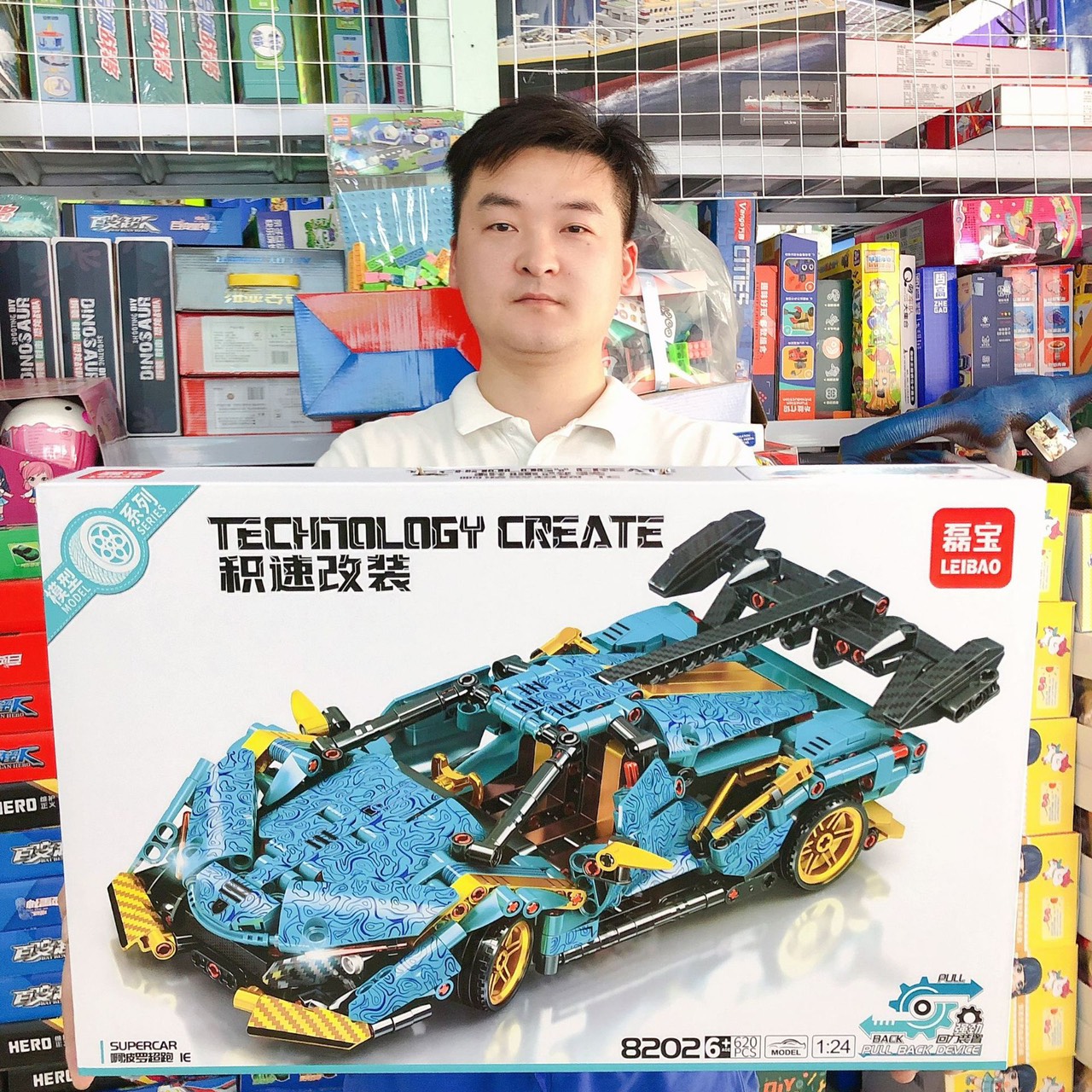 Đồ chơi lắp ráp cho bé, đồ chơi lắp ráp xe thể thao phát triển tư duy cho bé 8204 620 chi tiết nhựa abs loại 1 - Quà tặng phát triển kỹ năng cho bé
