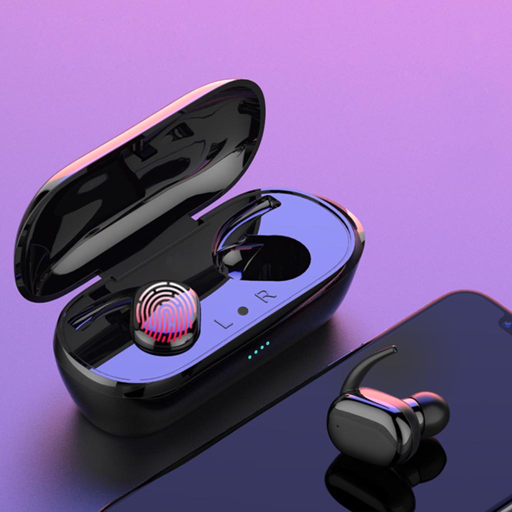 TWS Tai Nghe Không Dây Bluetooth Vân Tay Cảm Ứng Tai Nghe Nhét Tai Tích Mic Super Bass Stereo Tai Nghe Thể Thao Với ChargingBox