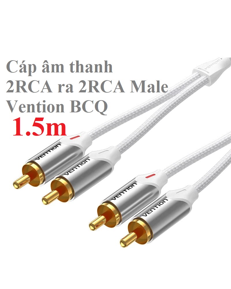 [2RCA male - 2RCA male ] Cáp âm thanh 2 đầu RCA Vention BCQI _ Hàng chính hãng