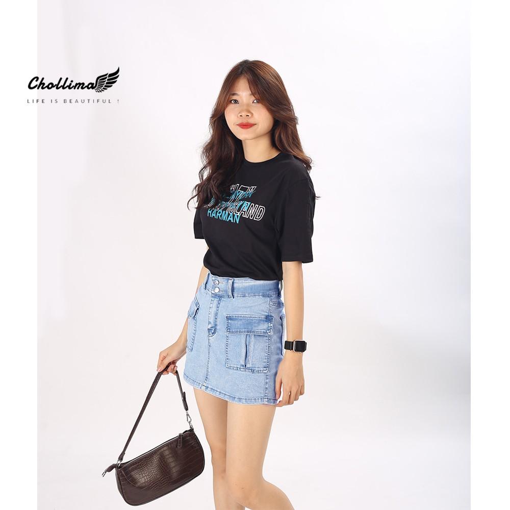 Váy jean co giãn túi hộp Chollima có quần trong VAY002 – váy bò co giãn ulzzang phong cách hàn quốc
