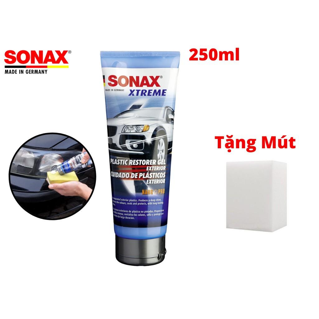 Gel Bảo Dưỡng Phục Hồi Nhựa Xe Sonax Xtreme Plastic restorer 210141 250ml Tặng Mút