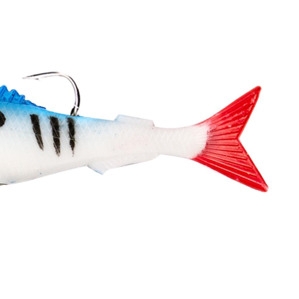 3Pcs Lifelike 3D Eyes Simulation Soft Fishing Lure 12cm Artificial Bait Swimbaits