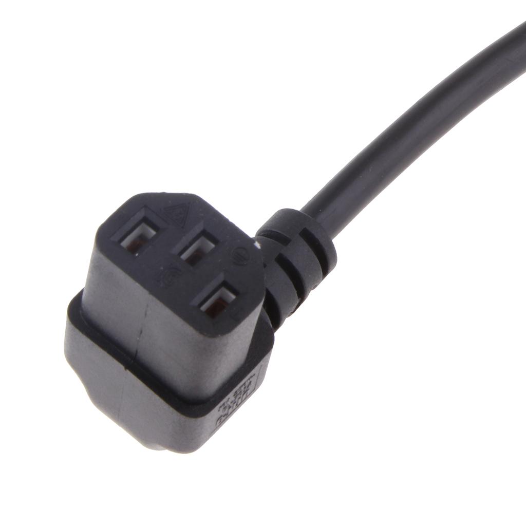 IEC C14 Male to C13 Female Converter Power Adapter Cable Angled Cord