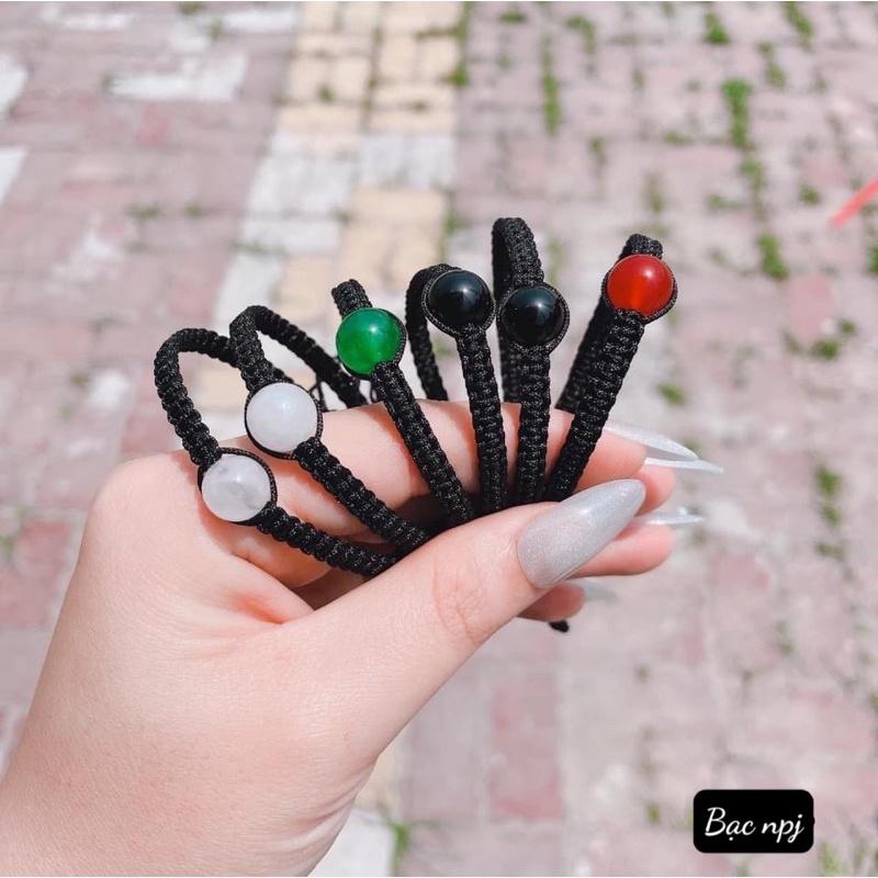 Lắc Tay phong thuỷ, Vòng tay tết chỉ màu may mắn , Bạc npj