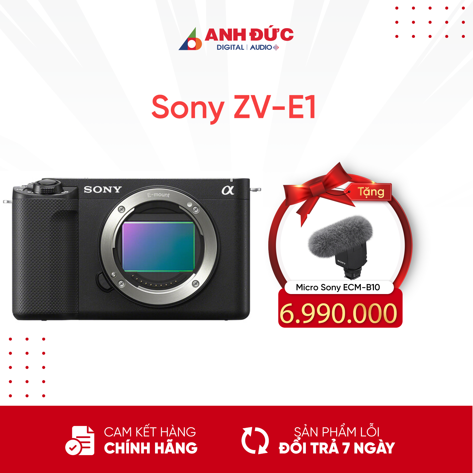 Máy ảnh Sony ZV-E1 | Body Only | Black - Hàng Chính Hãng