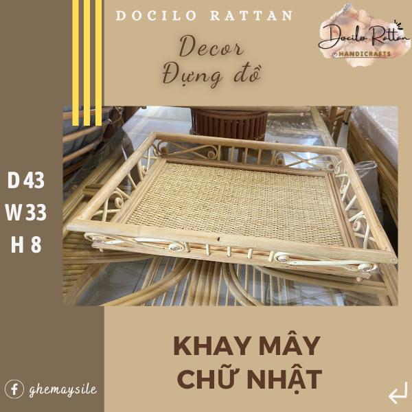 KHAY ĐỰNG TÁCH TRÀ, TRÁI CÂY BẰNG MÂY- KHAY MÂY TRANG TRÍ