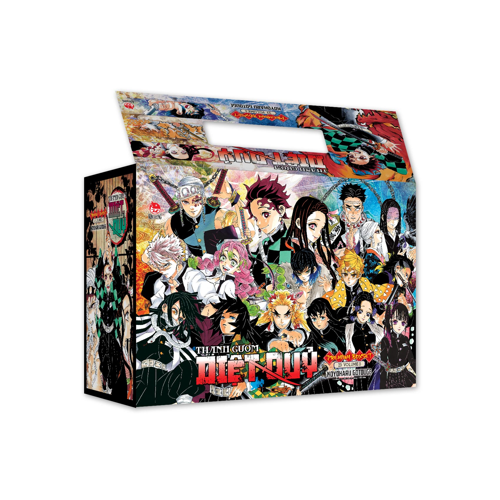 Sách - Premium Boxset Thanh Gươm Diệt Quỷ - Kimetsu No Yaiba (Hộp 23 Tập)- NXB Kim Đồng - Tặng Kèm 23 Bìa Áo Đặc Biệt + 1 Shikishi