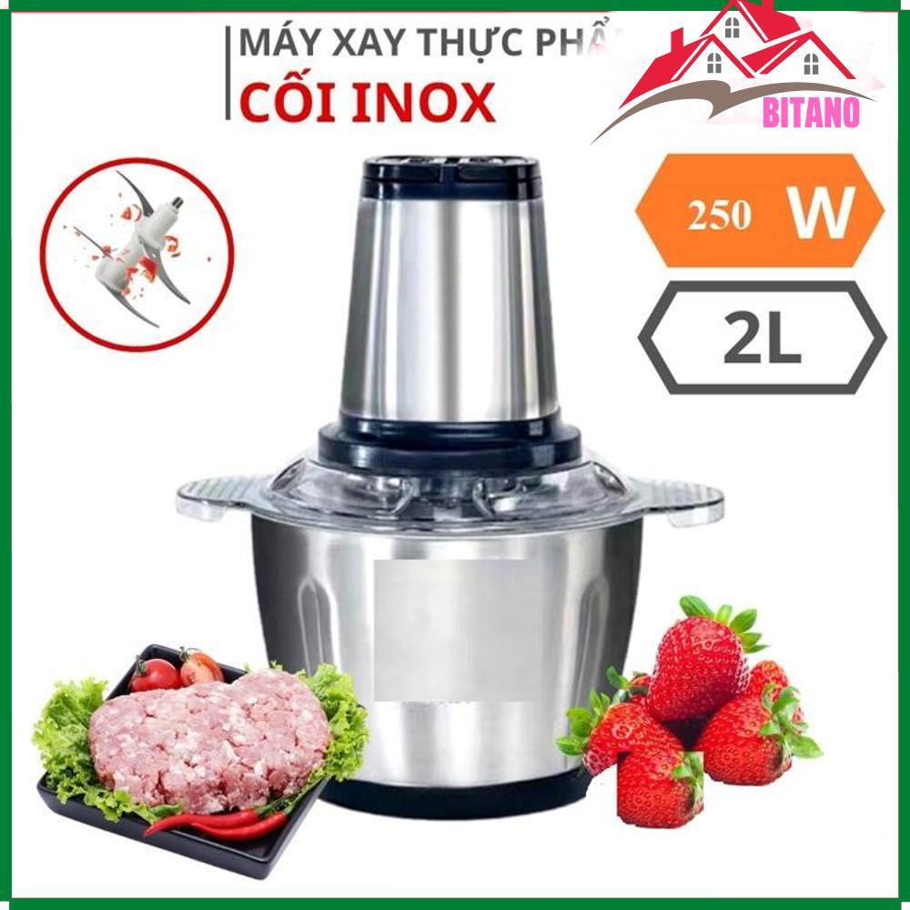 Máy Xay Thịt BITANO Cối Inox 304 Đa Năng 4 Lưỡi Dùng Xay Thịt, Xay Đá Nhuyễn