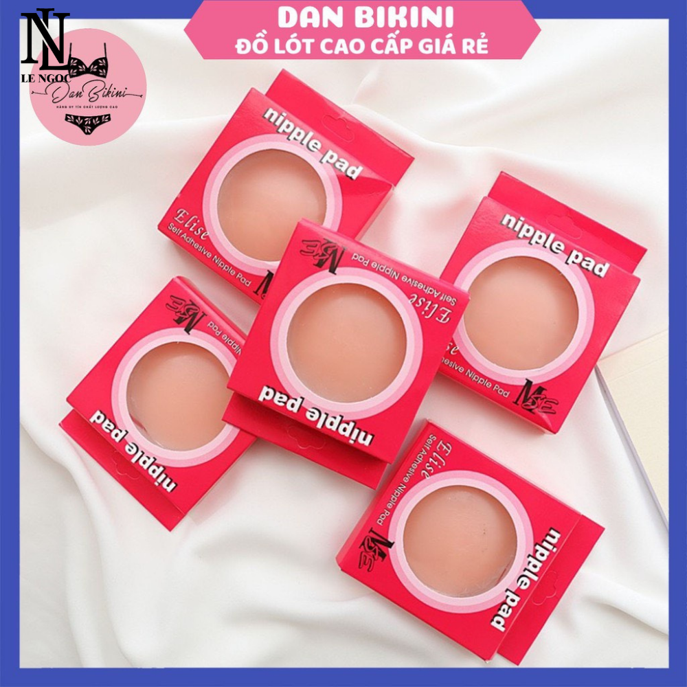 Cặp miếng dán đầu ti, miếng dán ngực silicon hình hoa mai hoặc hình tròn- LN042